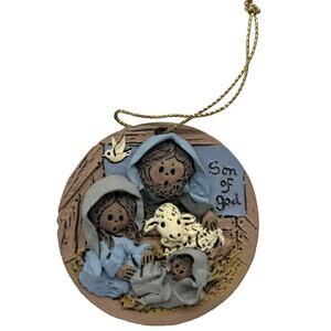 Vintage 1987 LA BERGE Away in a Manger Ornament